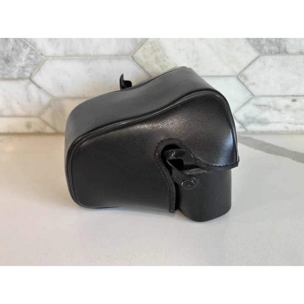 Black Faux Leather Ever-Ready 35mm SLR Camera Case - Vintage Korea